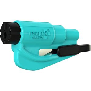 ResQme® Noodhamer - Sleutelhanger - Origineel - Reddingshamer - Auto Hamer - Aqua Blauw