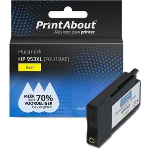 PrintAbout huismerk Inktcartridge 953XL (F6U18AE) Geel Hoge capaciteit geschikt voor HP
