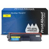 PrintAbout huismerk Toner TN-421Y Geel Geschikt voor Brother