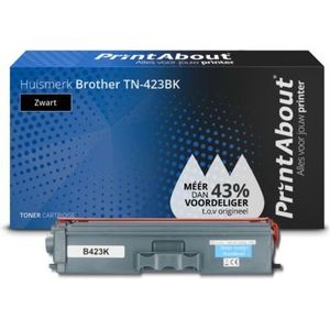 PrintAbout huismerk Toner TN-423BK Zwart Hoge capaciteit Geschikt voor Brother