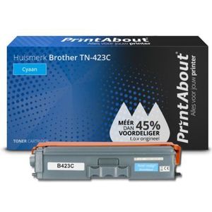 PrintAbout huismerk Toner TN-423C Cyaan Hoge capaciteit Geschikt voor Brother