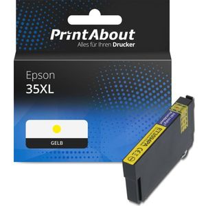 PrintAbout - Inktcartridge 35XL - Geel - Hoge Capaciteit - Geschikt voor Epson