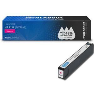 PrintAbout  Inktcartridge 913A (F6T78AE) Magenta geschikt voor HP
