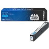 PrintAbout huismerk Inktcartridge 973X (F6T81AE) Cyaan Hoge capaciteit Geschikt voor HP