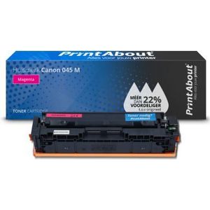PrintAbout - 045 M - Toner - Magenta - Geschikt voor Canon