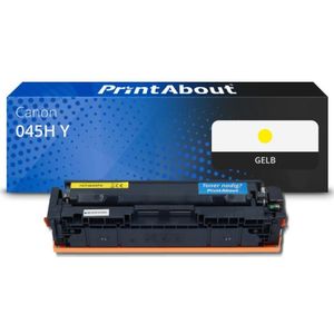 PrintAbout - 045H Y - Toner - Geel - Hoge Capaciteit Geschikt Voor Canon
