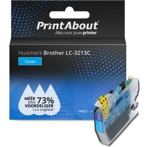 PrintAbout  Inktcartridge LC-3213C Cyaan Hoge capaciteit geschikt voor Brother