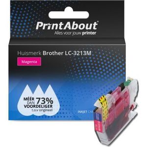 PrintAbout huismerk Inktcartridge LC-3213M Magenta Hoge capaciteit Geschikt voor Brother