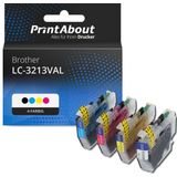 PrintAbout - LC-3213BK - Inktcartridge - 4 Kleuren - 1.240 Vellen Afdrukcapaciteit