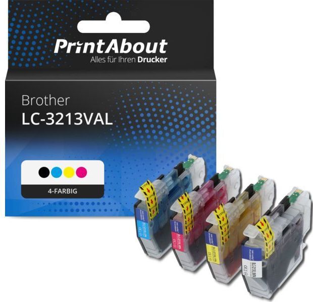 PrintAbout - LC-3213BK - Inktcartridge - 4 Kleuren - 1.240 Vellen Afdrukcapaciteit