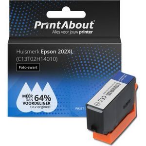 PrintAbout huismerk Inktcartridge 202XL (C13T02H14010) Foto-zwart Hoge capaciteit Geschikt voor Epson