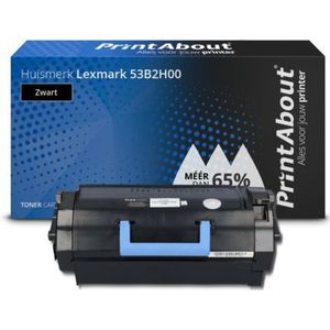 PrintAbout huismerk Toner 53B2H00 Zwart Hoge capaciteit Geschikt voor Lexmark