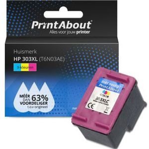 PrintAbout huismerk Inktcartridge 303XL (T6N03AE) 3-kleuren Geschikt voor HP