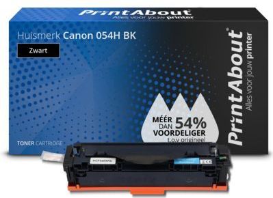 PrintAbout huismerk Toner 054H BK Zwart Hoge capaciteit Geschikt voor Canon