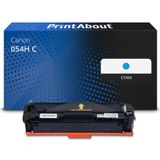 PrintAbout huismerk Toner 054H C Cyaan Hoge capaciteit Geschikt voor Canon