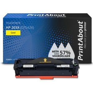 PrintAbout huismerk Toner 203X (CF542X) Geel Hoge capaciteit Geschikt voor HP