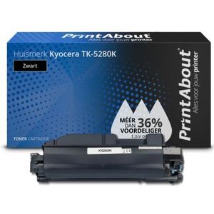 PrintAbout huismerk Toner TK-5280K Zwart Geschikt voor Kyocera