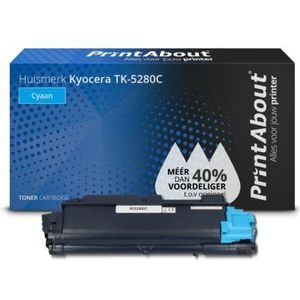 PrintAbout  Toner TK-5280C Cyaan geschikt voor Kyocera
