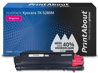 PrintAbout huismerk Toner TK-5280M Magenta Geschikt voor Kyocera