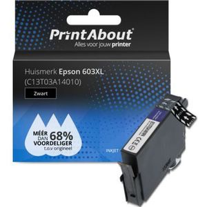 PrintAbout  Inktcartridge 603XL (C13T03A14010) Zwart Hoge capaciteit geschikt voor Epson