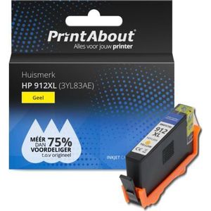 PrintAbout huismerk Inktcartridge 912XL (3YL83AE) Geel Hoge capaciteit geschikt voor HP
