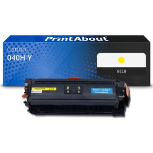 PrintAbout - 040H Y - Toner - Geel - Hoge Capaciteit Geschikt Voor Canon