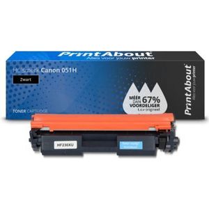 PrintAbout - Toner 051H - Zwart - Geschikt voor Canon