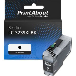 PrintAbout - LC-3239XLBK - Inktcartridge - Zwart - Hoge Capaciteit Geschikt Voor Brother