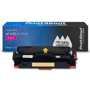 PrintAbout - 415X - Toner - Magenta - Hoge Capaciteit Geschikt Voor HP