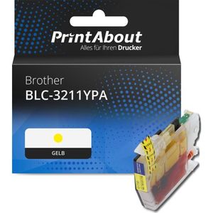 PrintAbout huismerk Inktcartridge BLC-3211YPA Geel Hoge capaciteit Geschikt voor Brother