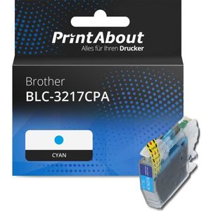 PrintAbout huismerk Inktcartridge BLC-3217CPA Cyaan Hoge capaciteit geschikt voor Brother