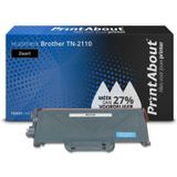 PrintAbout huismerk Toner TN-2110 Zwart Geschikt voor Brother