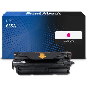 PrintAbout - Toner 655A - Magenta - Geschikt voor HP