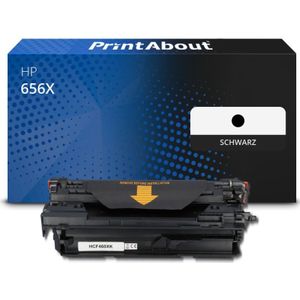 PrintAbout huismerk Toner 656X (CF460X) Zwart Hoge capaciteit Geschikt voor HP