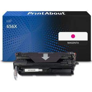 PrintAbout - 656X - Toner - Magenta - Hoge Capaciteit Geschikt Voor HP