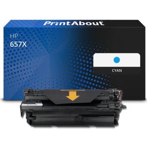 PrintAbout - HP 657X - Toner - Cyaan - Hoge Capaciteit