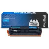 PrintAbout huismerk Toner 201A (CF401A) Cyaan Geschikt voor HP