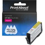 PrintAbout huismerk Inktcartridge 903 (T6L91AE) Magenta Geschikt voor HP