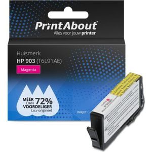 PrintAbout huismerk Inktcartridge 903 (T6L91AE) Magenta Geschikt voor HP