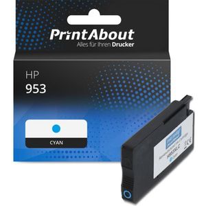 PrintAbout - Inktcartridge 953 - Cyaan - Geschikt voor HP