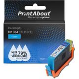 PrintAbout huismerk Inktcartridge 364 (CB318EE) Cyaan Geschikt voor HP