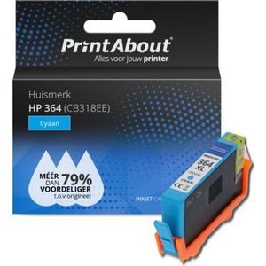 PrintAbout  Inktcartridge 364 (CB318EE) Cyaan geschikt voor HP