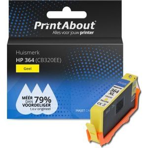 PrintAbout huismerk Inktcartridge 364 (CB320EE) Geel Geschikt voor HP