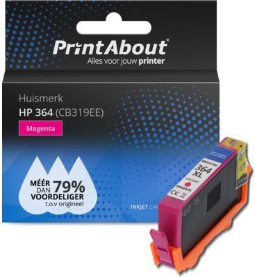 PrintAbout - HP 364 - Inktcartridge - Magenta - Meer Inkt, Bespaar 81% per Afdruk