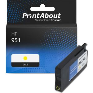 PrintAbout - 951 - Inktcartridge - Geel - Geschikt voor HP