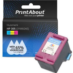 PrintAbout huismerk Inktcartridge 305 (3YM60AE) 3-kleuren Geschikt voor HP
