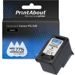 PrintAbout  Inktcartridge PG-540 Zwart geschikt voor Canon