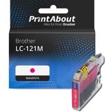 PrintAbout - LC-121M - Inktcartridge - Magenta - Meer Inkt, Bespaar 69% per Afdruk