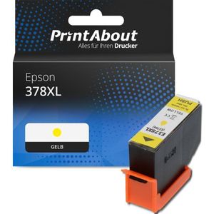 PrintAbout huismerk Inktcartridge 378XL (C13T37944010) Geel Hoge capaciteit geschikt voor Epson