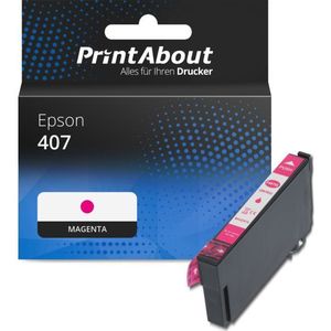 PrintAbout huismerk Inktcartridge 407 (C13T07U340) Magenta Geschikt voor Epson